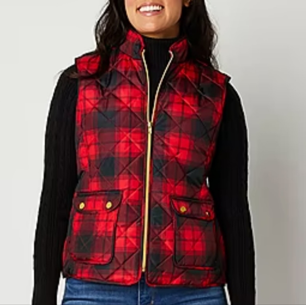St. John's Bay plaid vest bundle